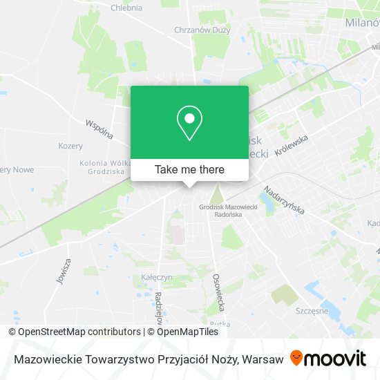 Карта Mazowieckie Towarzystwo Przyjaciół Noży