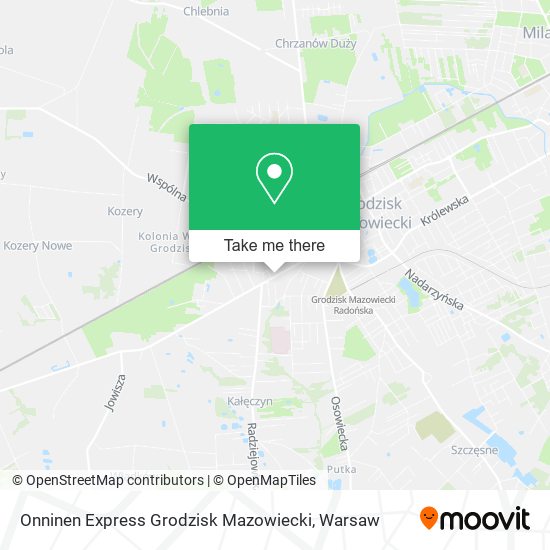 Onninen Express Grodzisk Mazowiecki map