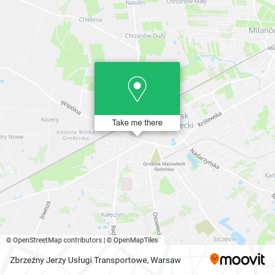 Zbrzeźny Jerzy Usługi Transportowe map