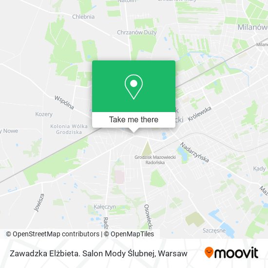 Zawadzka Elżbieta. Salon Mody Ślubnej map