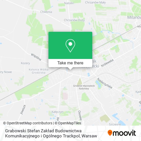 Grabowski Stefan Zakład Budownictwa Komunikacyjnego i Ogólnego Trackpol map