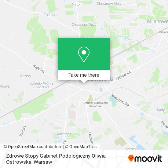 Zdrowe Stopy Gabinet Podologiczny Oliwia Ostrowska map