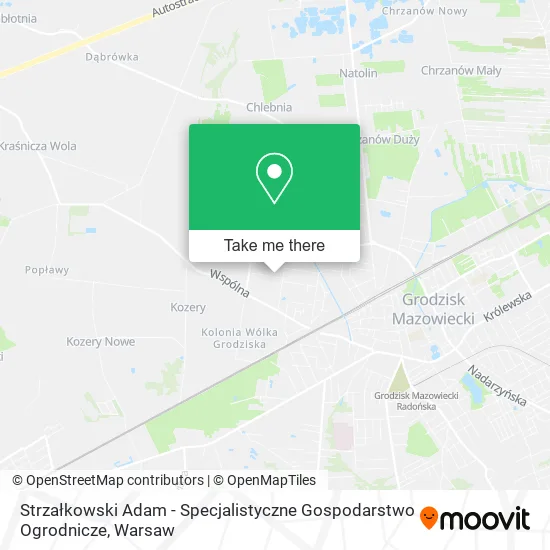 Карта Strzałkowski Adam - Specjalistyczne Gospodarstwo Ogrodnicze