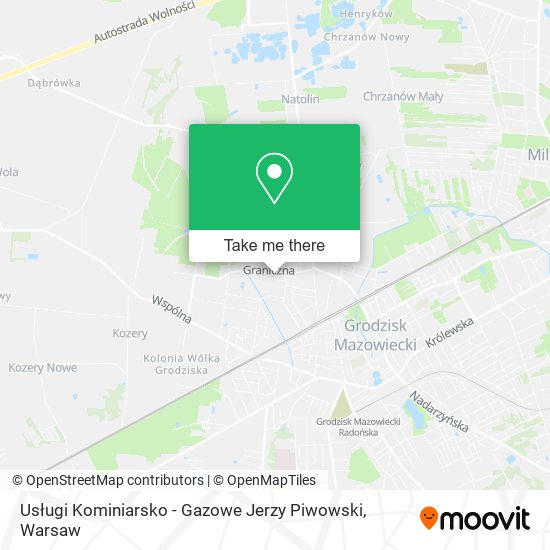 Usługi Kominiarsko - Gazowe Jerzy Piwowski map