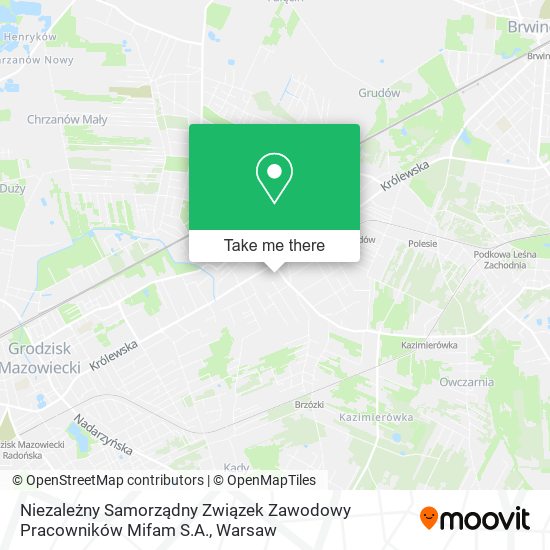 Niezależny Samorządny Związek Zawodowy Pracowników Mifam S.A. map