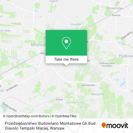 Карта Przedsiębiorstwo Budowlano Montażowe Gk Bud Diavolo Tempski Maciej