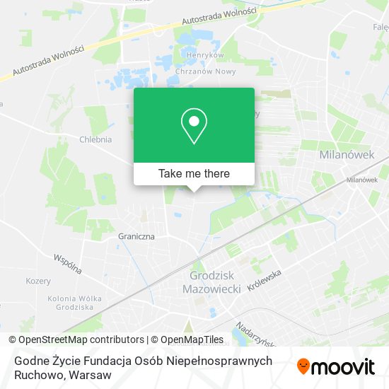 Godne Życie Fundacja Osób Niepełnosprawnych Ruchowo map