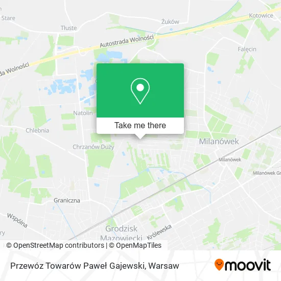 Przewóz Towarów Paweł Gajewski map