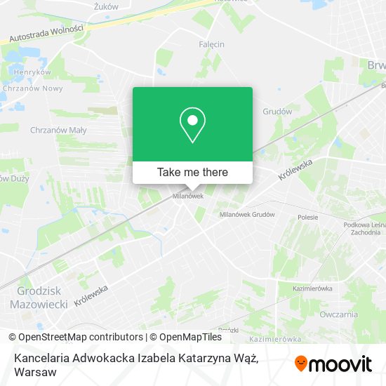 Kancelaria Adwokacka Izabela Katarzyna Wąż map