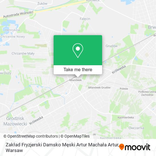 Zakład Fryzjerski Damsko Męski Artur Machała Artur map