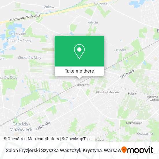 Карта Salon Fryzjerski Szyszka Waszczyk Krystyna