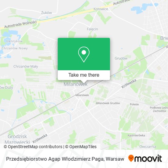 Przedsiębiorstwo Agap Włodzimierz Paga map