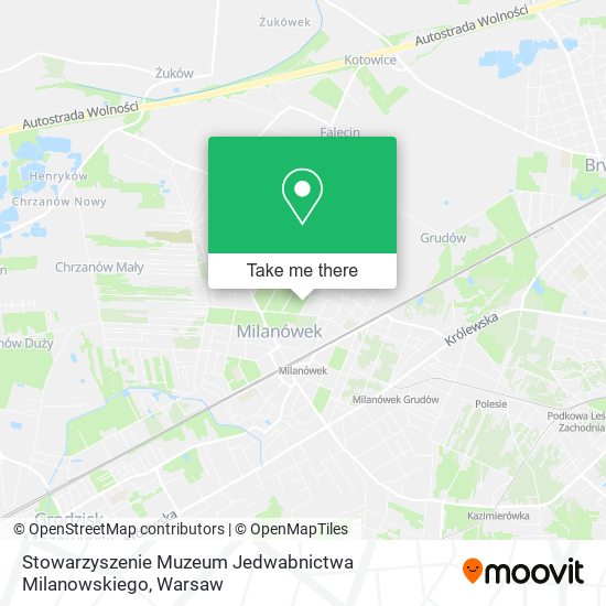 Stowarzyszenie Muzeum Jedwabnictwa Milanowskiego map