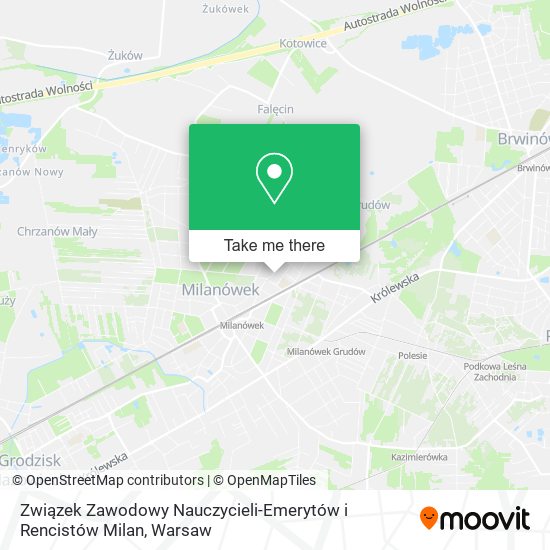 Związek Zawodowy Nauczycieli-Emerytów i Rencistów Milan map