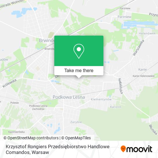 Krzysztof Rongiers Przedsiębiorstwo Handlowe Comandos map