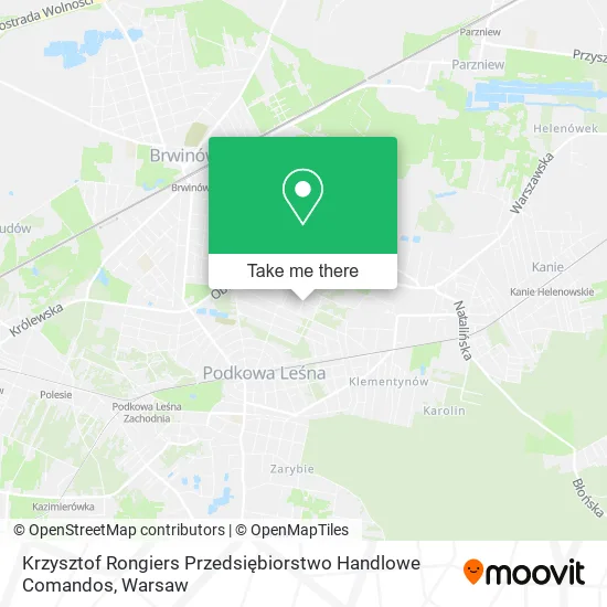 Карта Krzysztof Rongiers Przedsiębiorstwo Handlowe Comandos