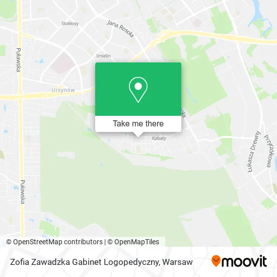 Zofia Zawadzka Gabinet Logopedyczny map