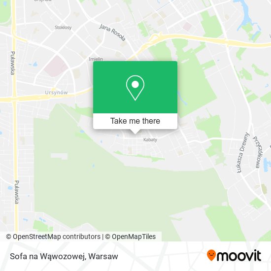 Sofa na Wąwozowej map