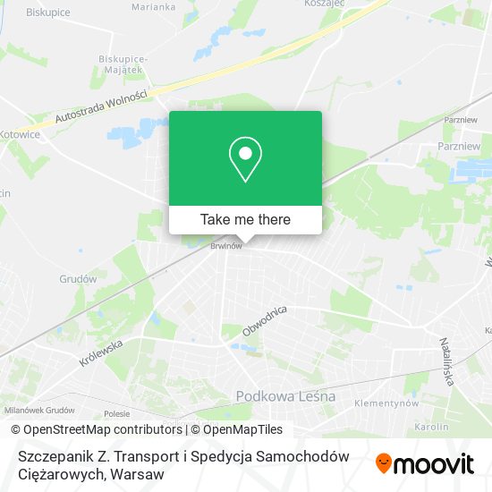 Szczepanik Z. Transport i Spedycja Samochodów Ciężarowych map