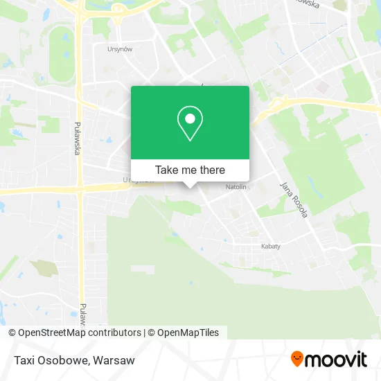 Карта Taxi Osobowe