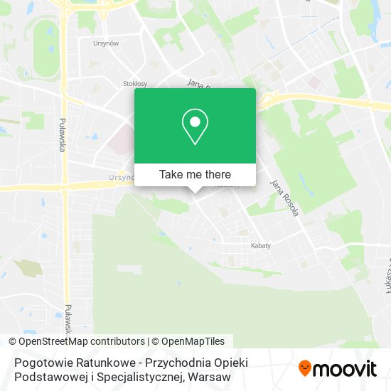 Pogotowie Ratunkowe - Przychodnia Opieki Podstawowej i Specjalistycznej map