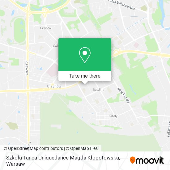 Szkoła Tańca Uniquedance Magda Kłopotowska map