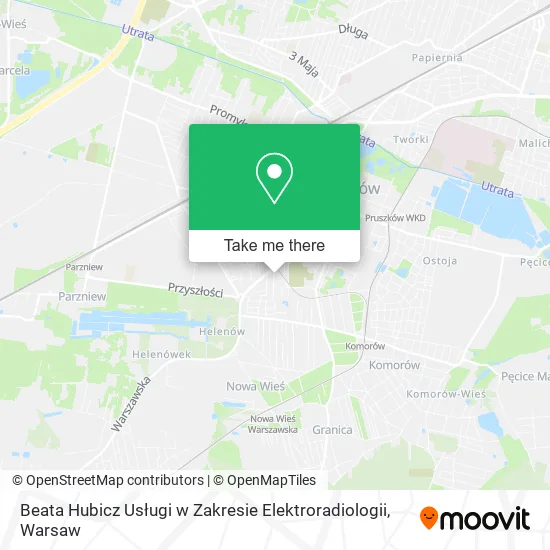 Карта Beata Hubicz Usługi w Zakresie Elektroradiologii