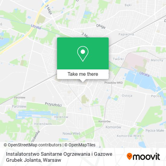 Instalatorstwo Sanitarne Ogrzewania i Gazowe Grubek Jolanta map