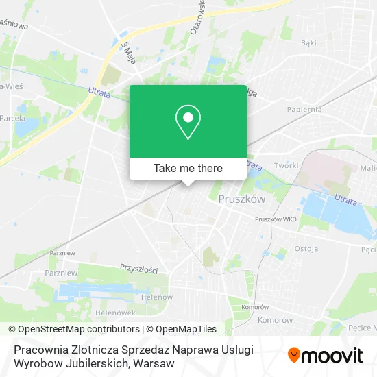 Карта Pracownia Zlotnicza Sprzedaz Naprawa Uslugi Wyrobow Jubilerskich