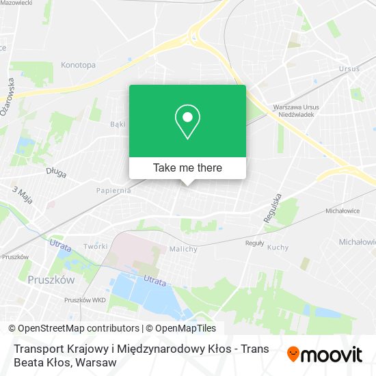 Transport Krajowy i Międzynarodowy Kłos - Trans Beata Kłos map