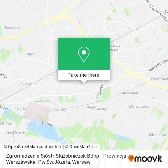 Zgromadzenie Sióstr Służebniczek Bdnp - Prowincja Warszawska -Pw.Św.Józefa map