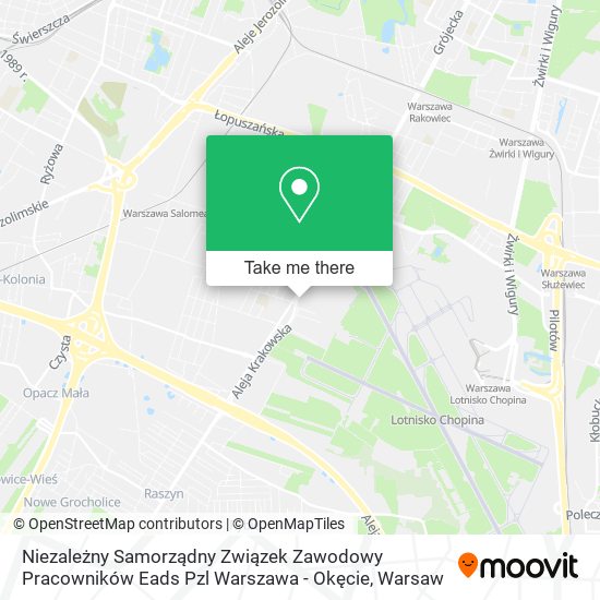 Niezależny Samorządny Związek Zawodowy Pracowników Eads Pzl Warszawa - Okęcie map