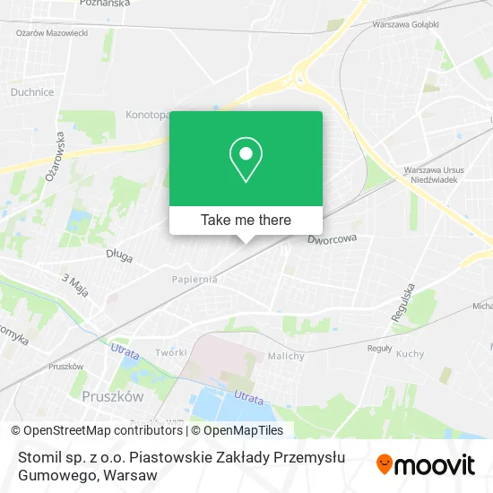 Карта Stomil sp. z o.o. Piastowskie Zakłady Przemysłu Gumowego