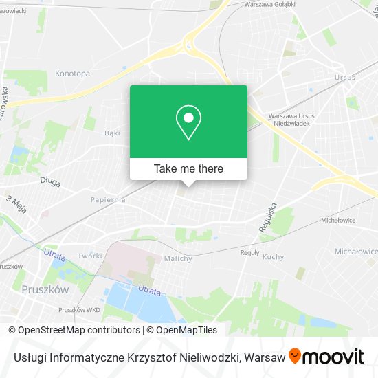 Usługi Informatyczne Krzysztof Nieliwodzki map