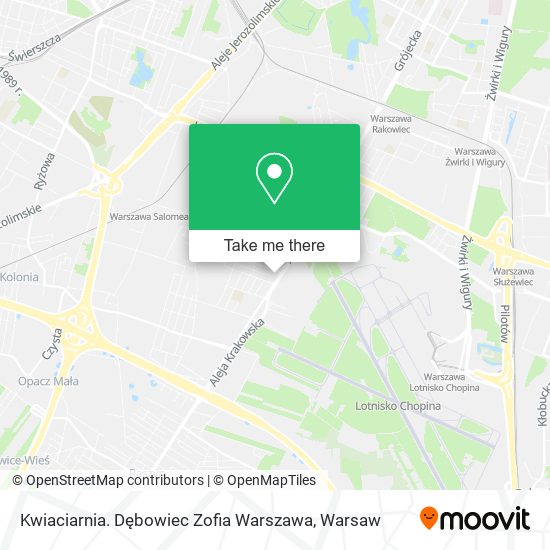 Карта Kwiaciarnia. Dębowiec Zofia Warszawa