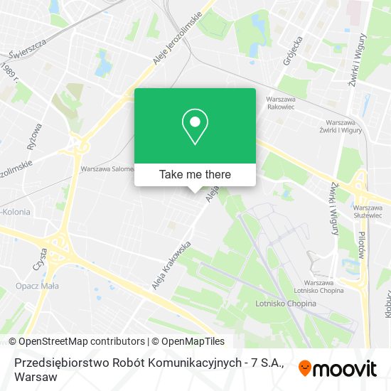 Карта Przedsiębiorstwo Robót Komunikacyjnych - 7 S.A.