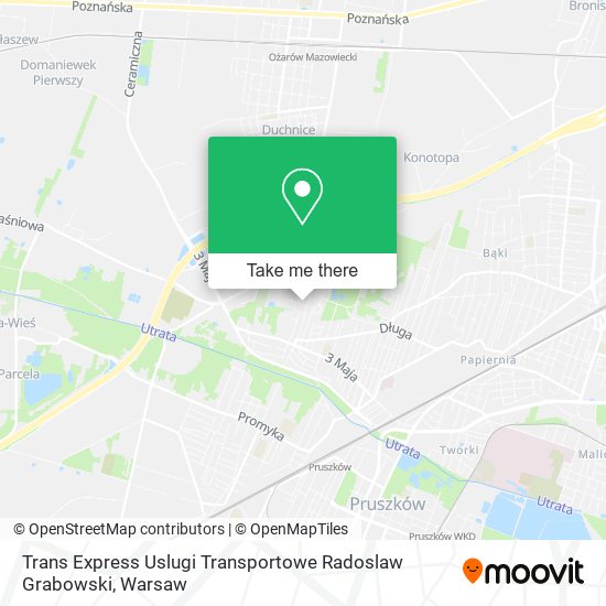 Trans Express Uslugi Transportowe Radoslaw Grabowski map