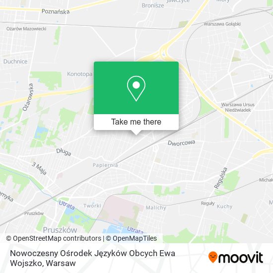 Nowoczesny Ośrodek Języków Obcych Ewa Wojszko map