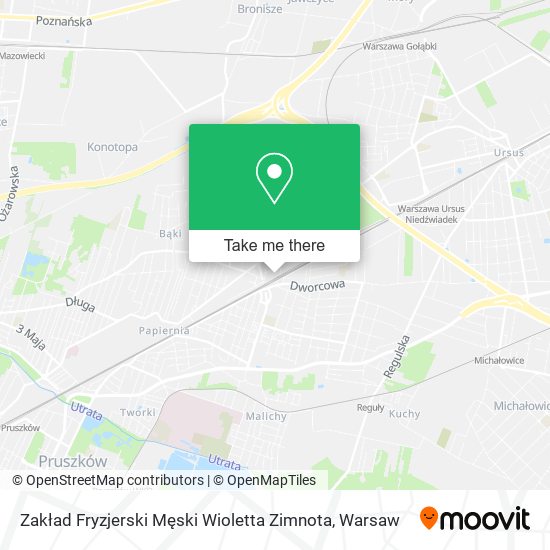 Zakład Fryzjerski Męski Wioletta Zimnota map