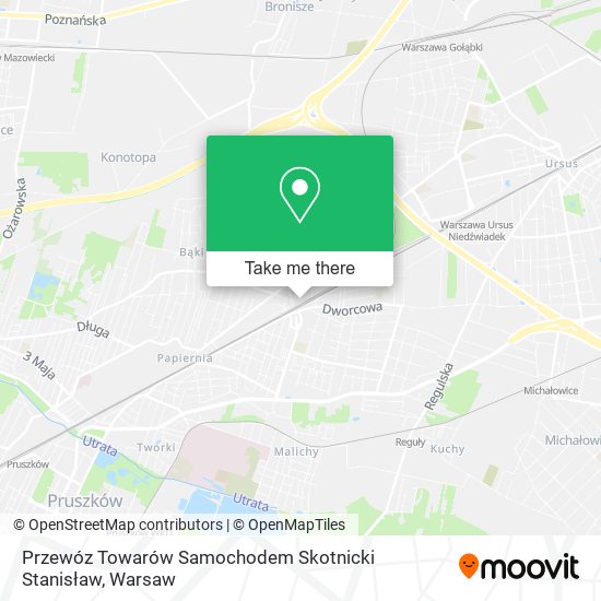 Przewóz Towarów Samochodem Skotnicki Stanisław map