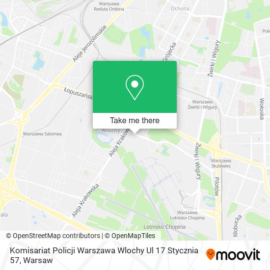 Карта Komisariat Policji Warszawa Wlochy Ul 17 Stycznia 57