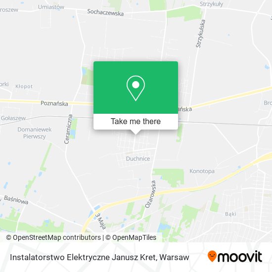 Instalatorstwo Elektryczne Janusz Kret map