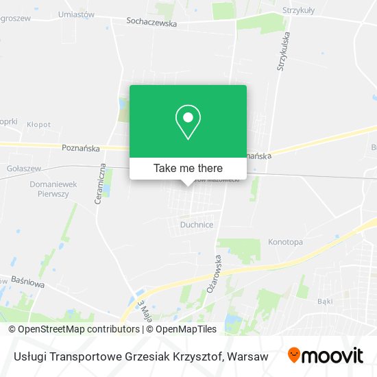 Usługi Transportowe Grzesiak Krzysztof map