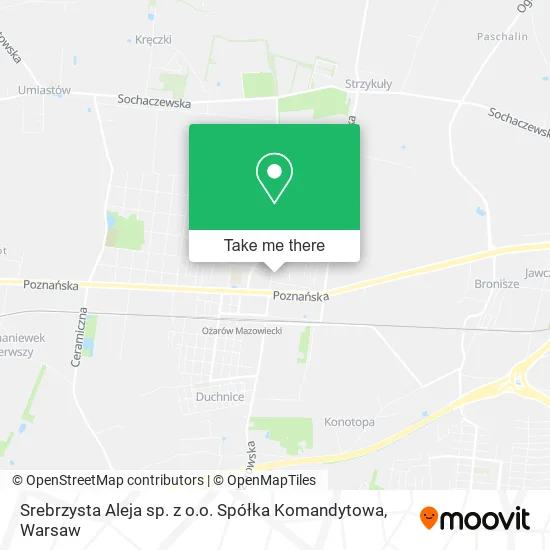 Карта Srebrzysta Aleja sp. z o.o. Spółka Komandytowa