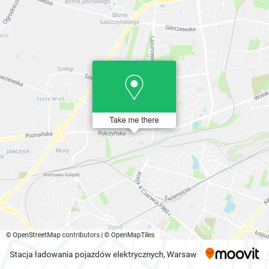 Карта Stacja ładowania pojazdów elektrycznych