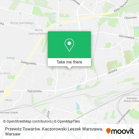 Przewóz Towarów. Kaczorowski Leszek Warszawa map