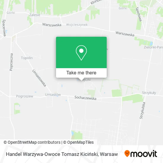Handel Warzywa-Owoce Tomasz Kiciński map