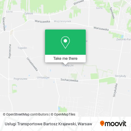 Usługi Transportowe Bartosz Krajewski map