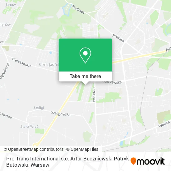 Pro Trans International s.c. Artur Buczniewski Patryk Butowski map