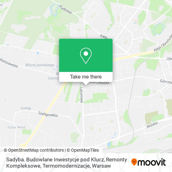 Sadyba. Budowlane Inwestycje pod Klucz, Remonty Kompleksowe, Termomodernizacje map